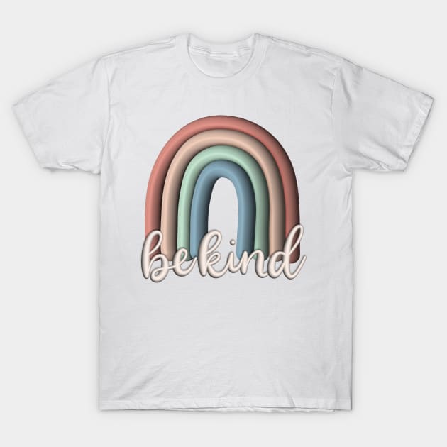 Be Kind 3D Rainbow T-Shirt by Designed-by-bix